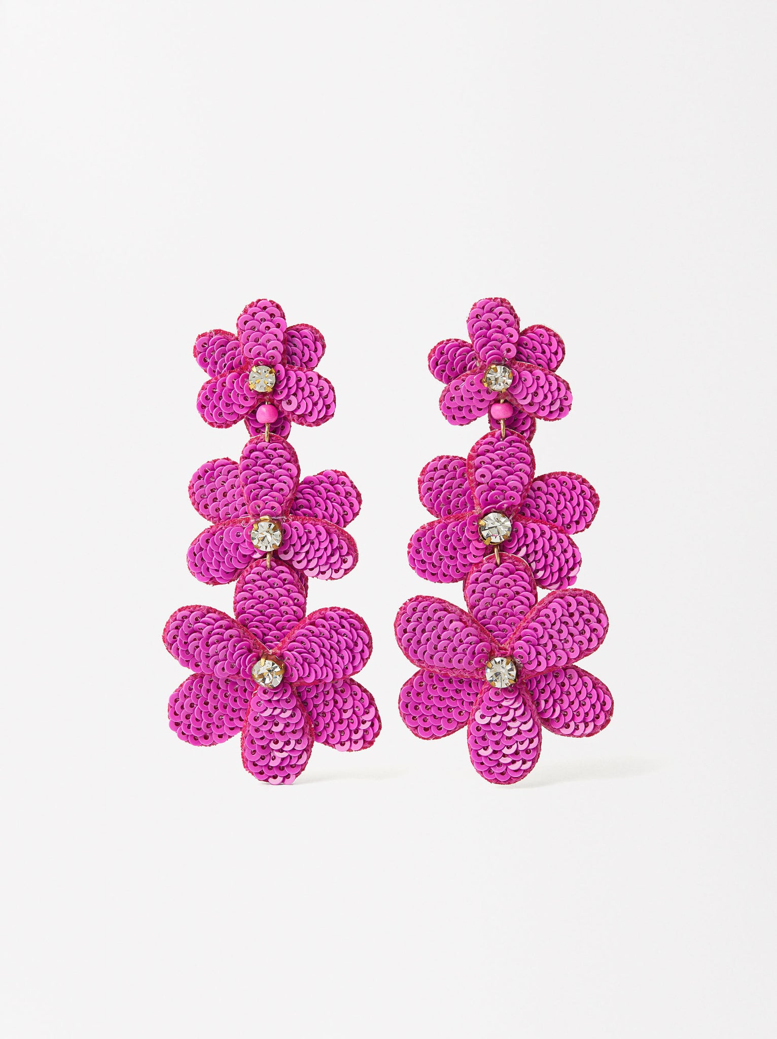 Long Flower Earrings