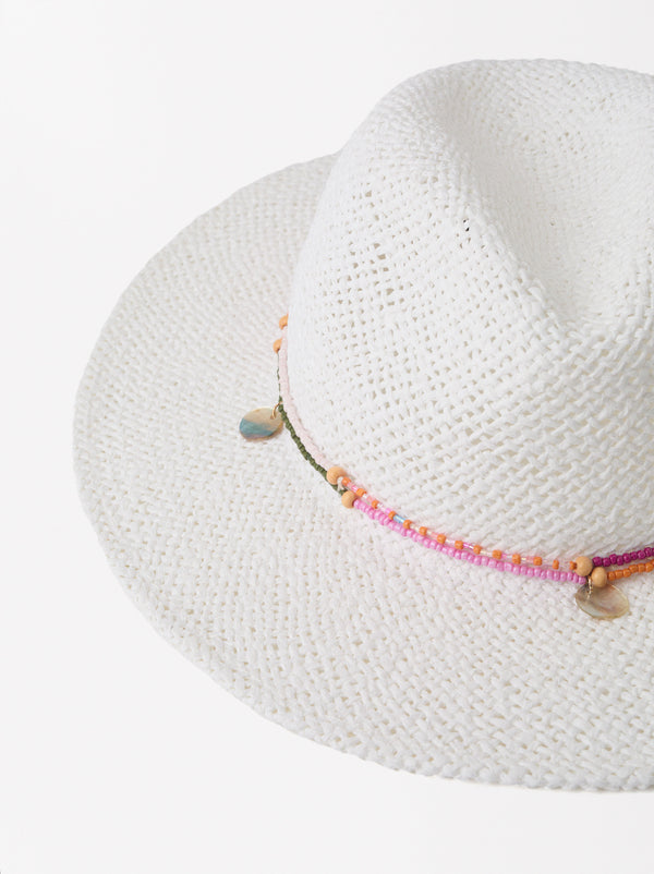 Straw-Effect Hat