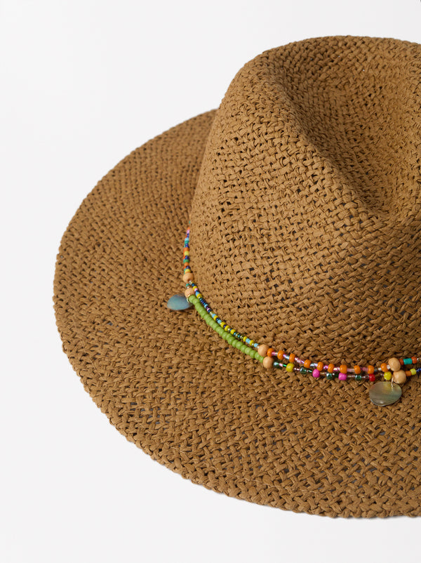 Straw-Effect Hat