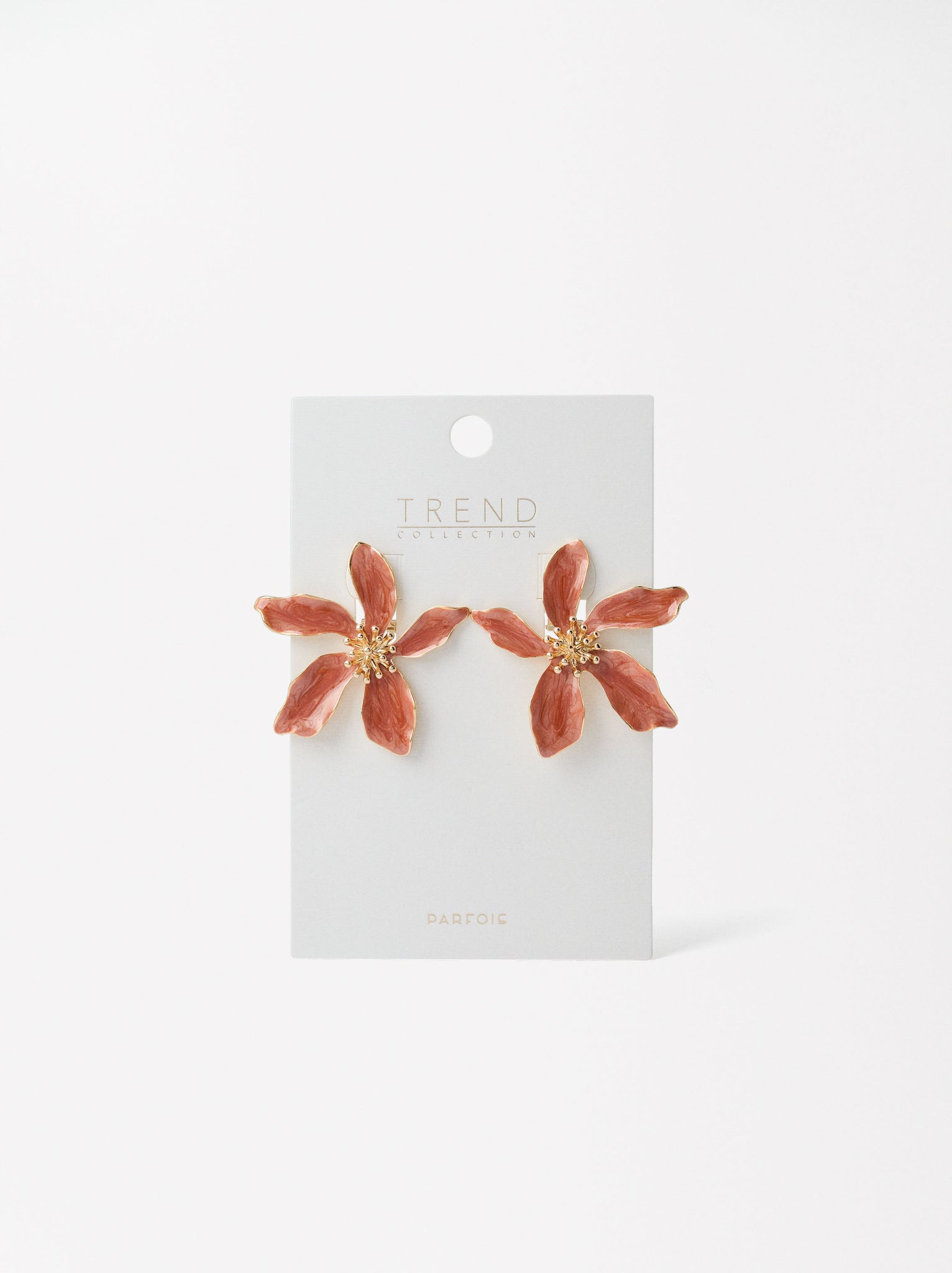 Enameled Flower Earrings