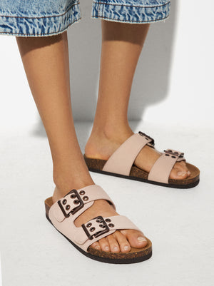 Buckled Sandals With Studs