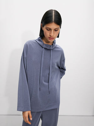 High-Neck Modal Sweatshirt