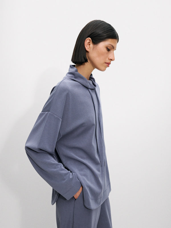 High-Neck Modal Sweatshirt