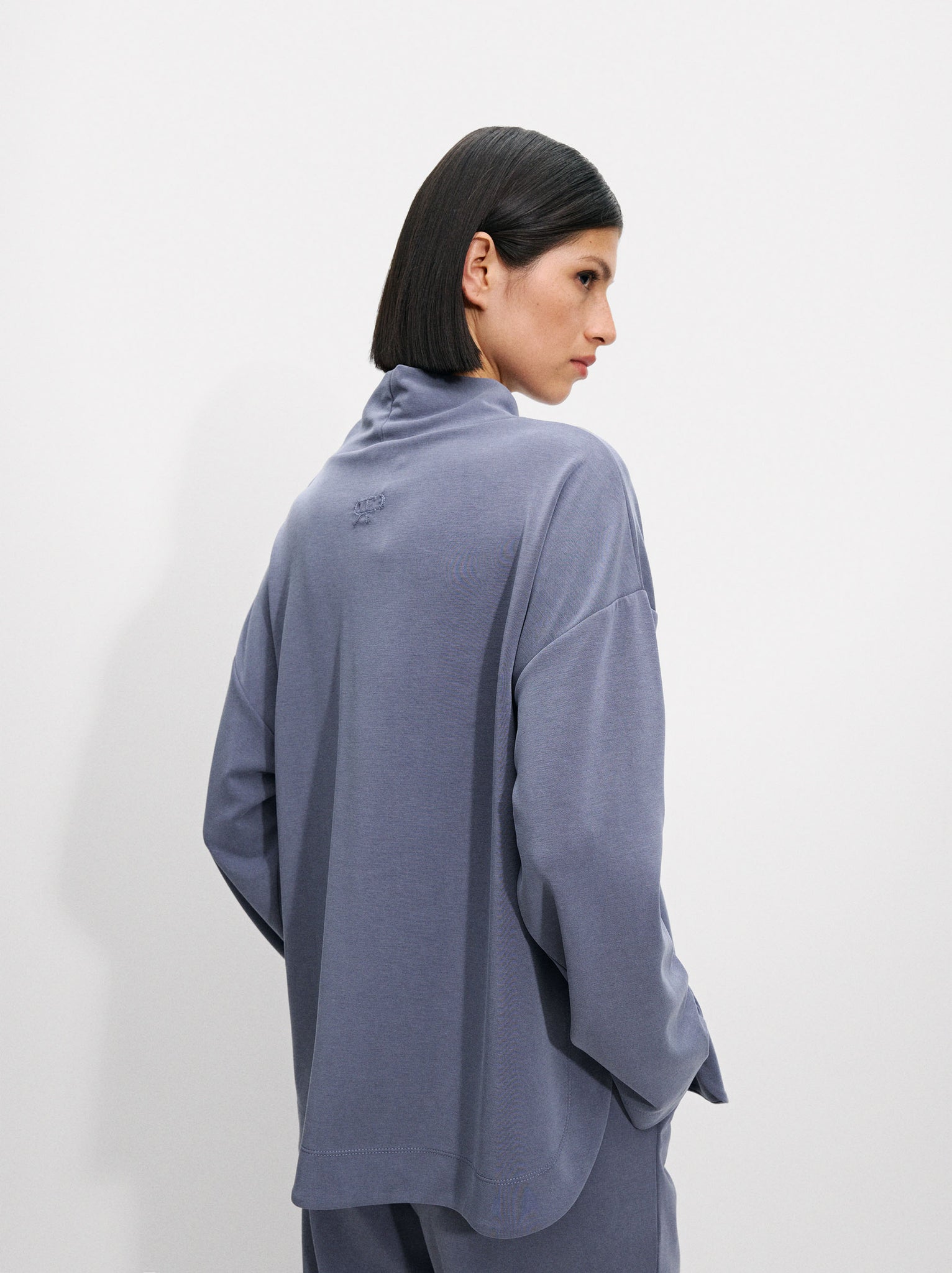 High-Neck Modal Sweatshirt