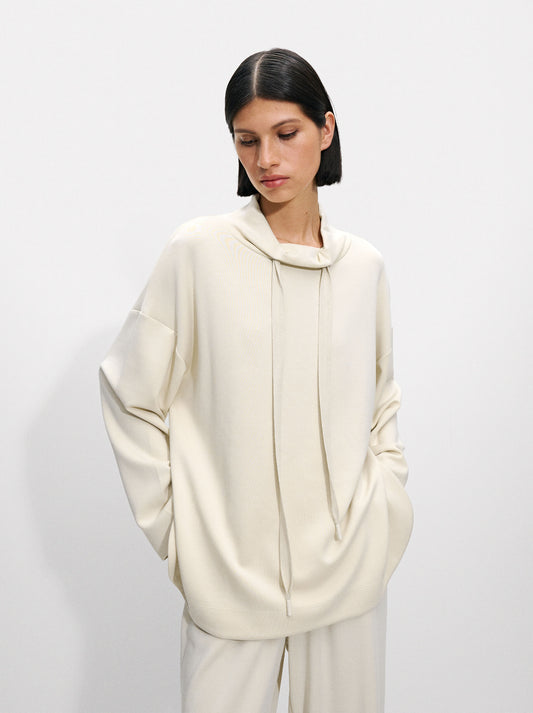 High-Neck Modal Sweatshirt
