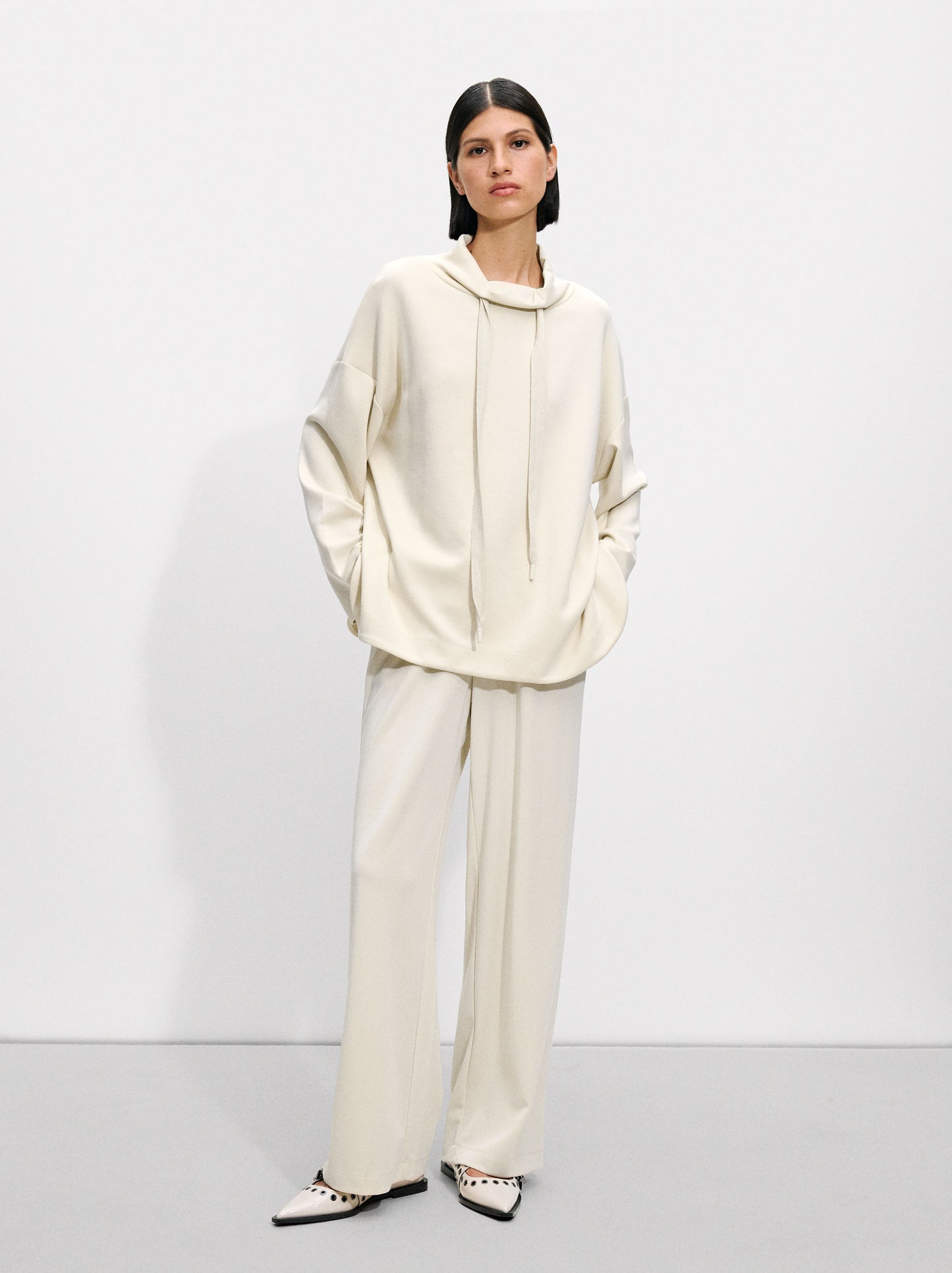 High-Neck Modal Sweatshirt