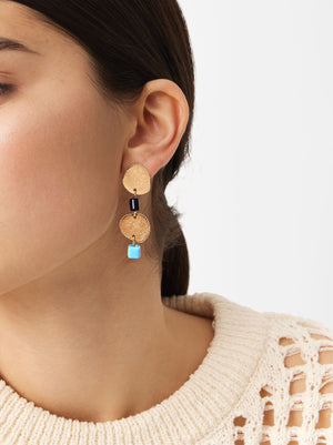 Long Earrings With Colored Details
