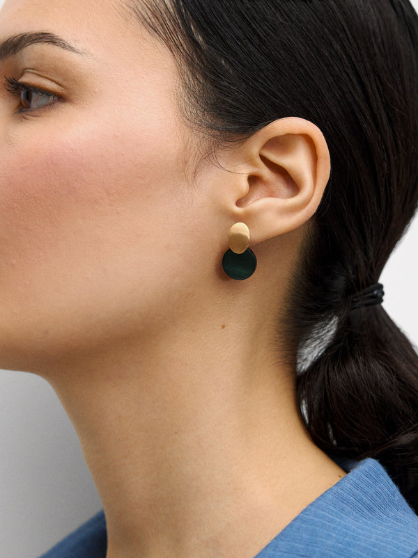 Short Round Earrings