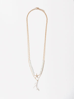 Double Shell Gold Necklace