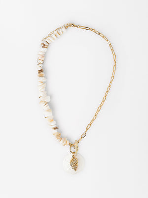 Golden Necklace With Shells