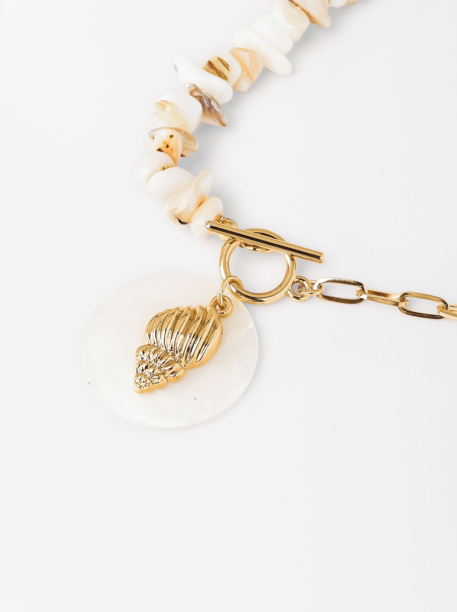 Golden Necklace With Shells