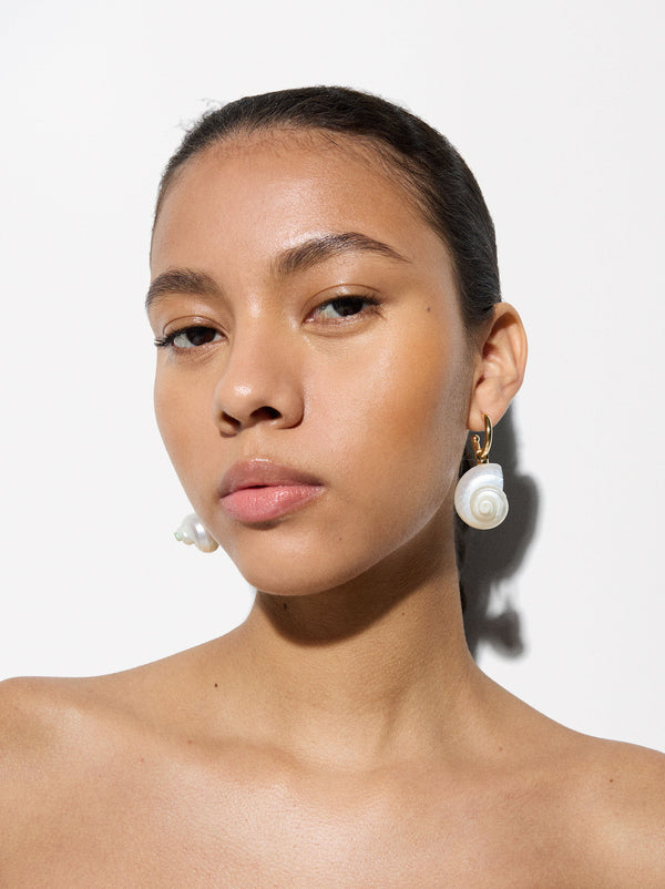 Shell Hoop Earrings