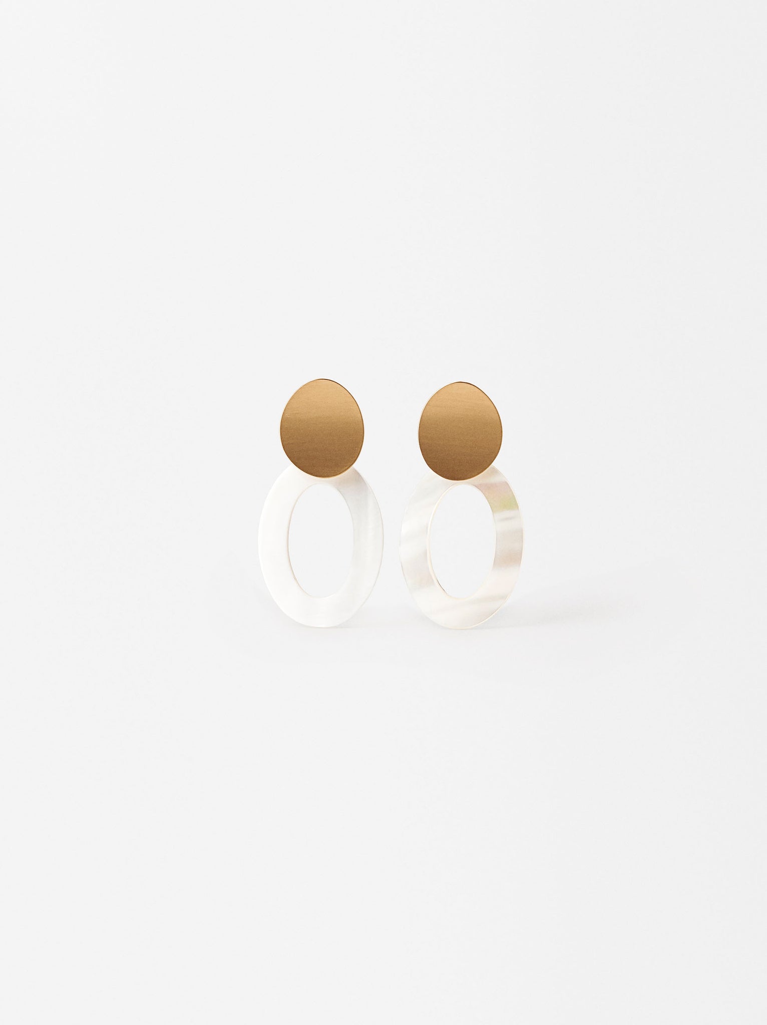 Oval Shell Earrings