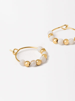 Golden Hoops With Shells