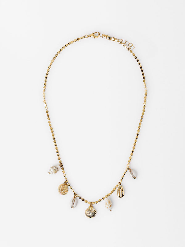 Golden Necklace With Shells