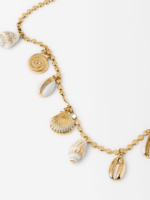 Golden Necklace With Shells