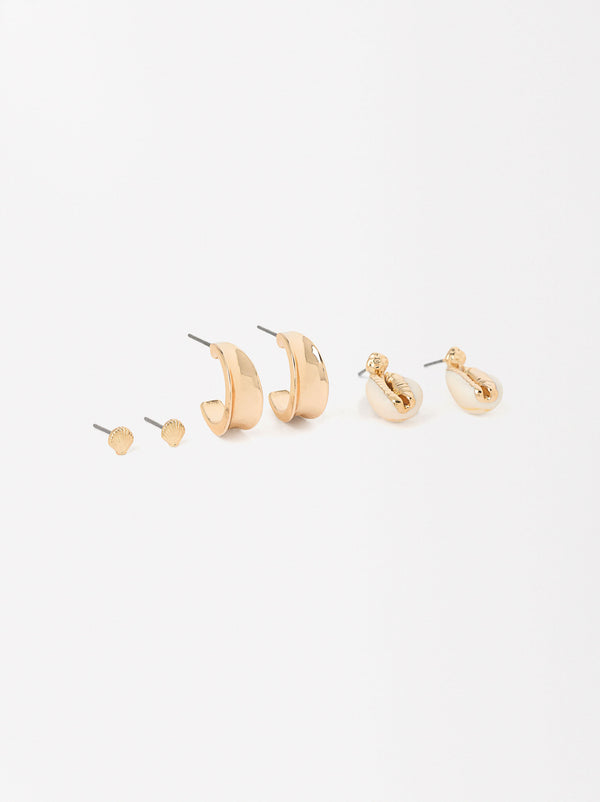 Golden Earrings Set