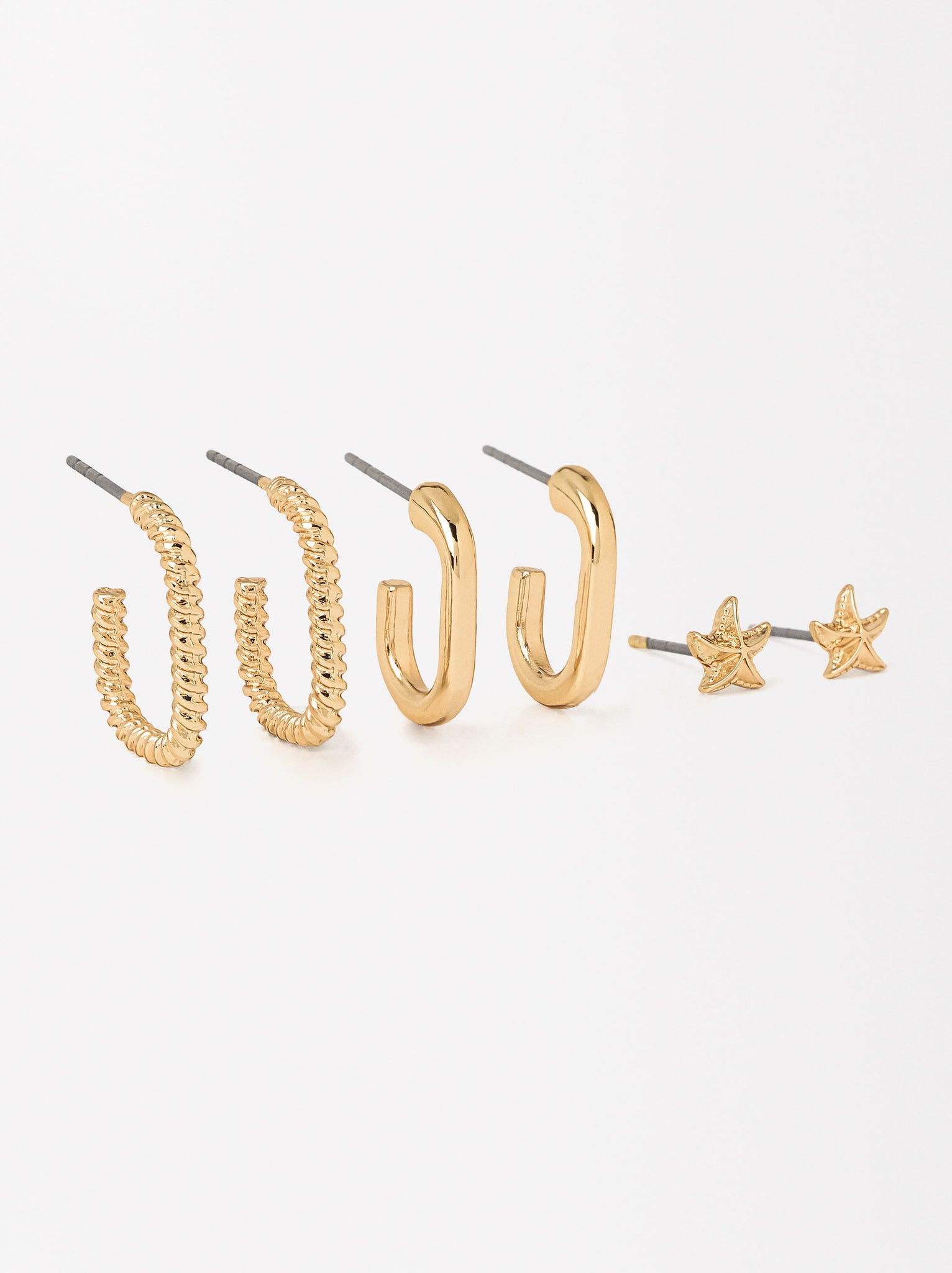 Golden Earrings Set