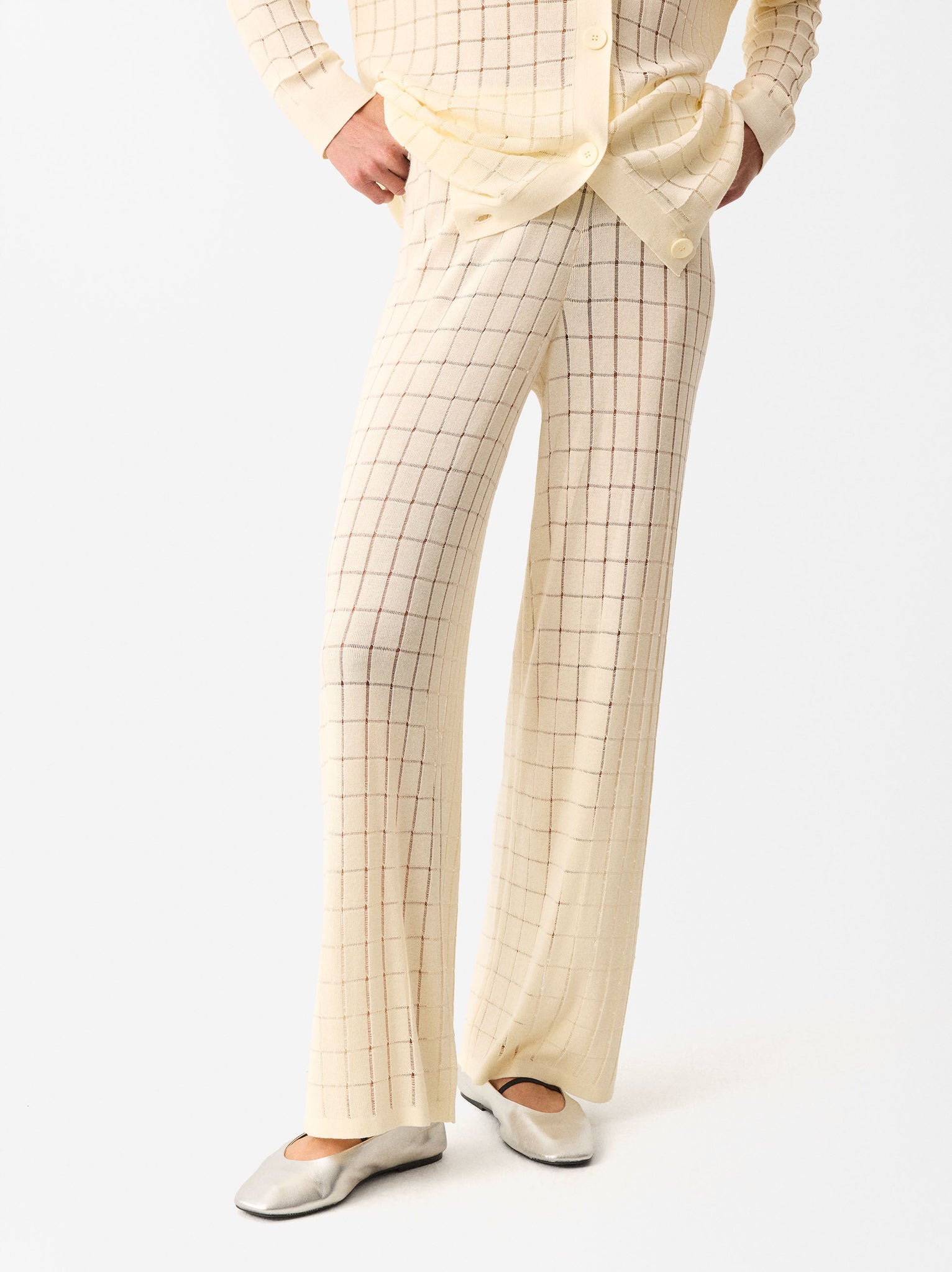 Pointelle Knit Trousers