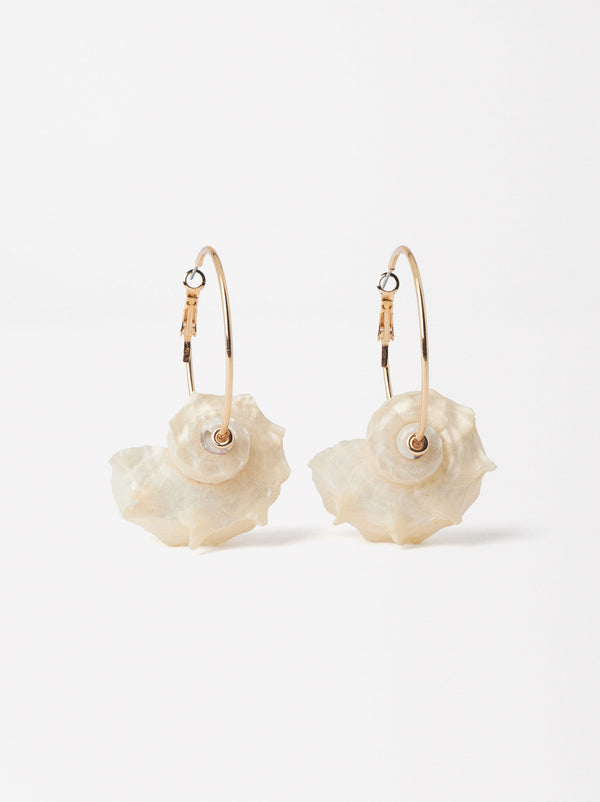 Seashell Hoop Earrings