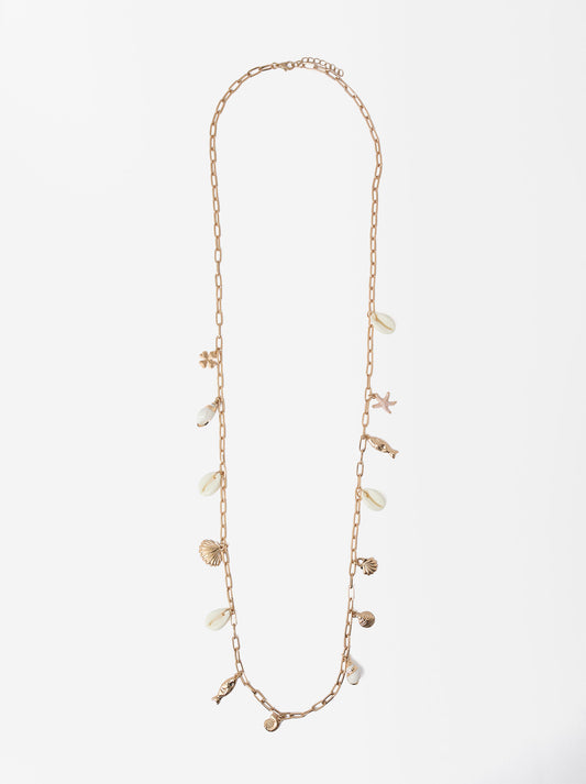Golden Necklace With Shells