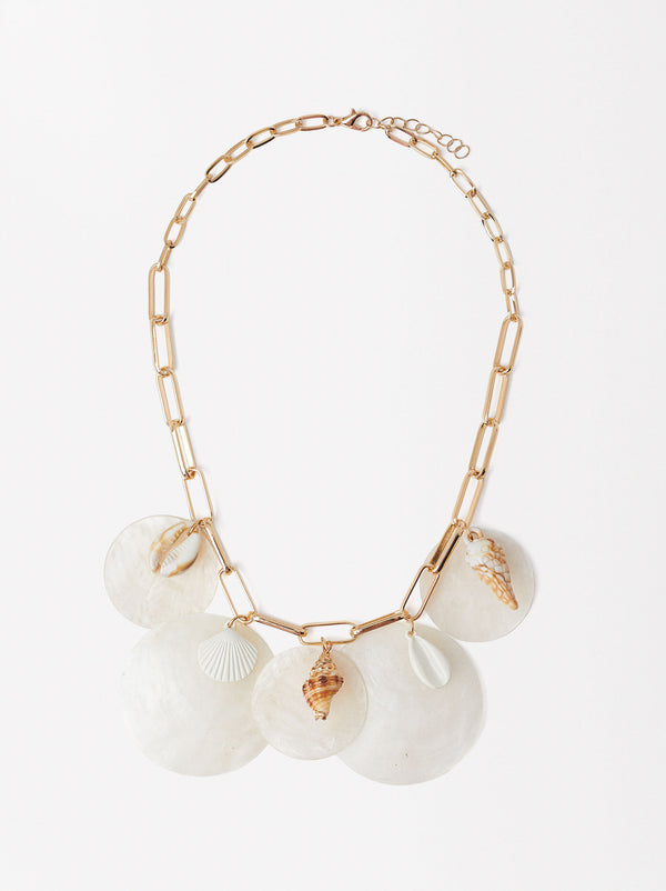 Golden Necklace With Shells