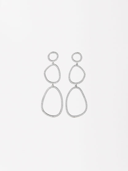 Geometric Earrings With Crystals