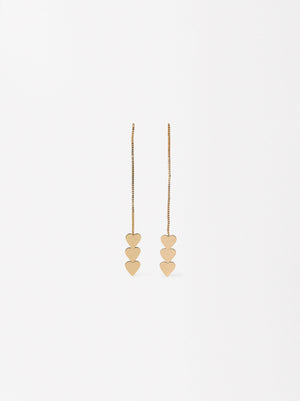 Long Heart Earrings