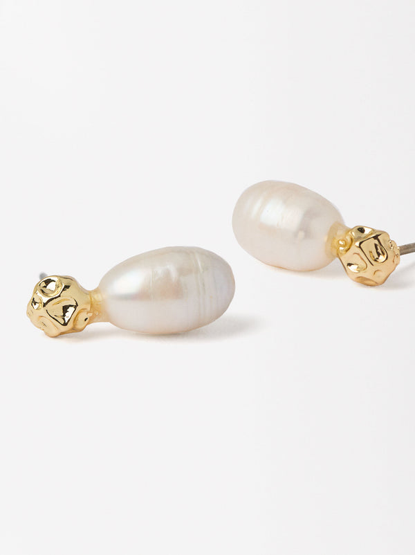 Earrings With Freshwater Pearl