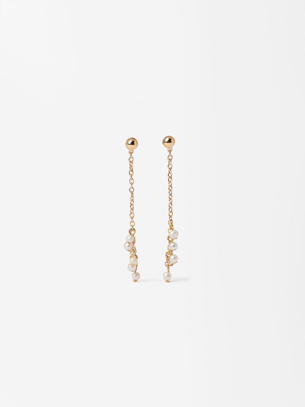 Long Pearls Earrings