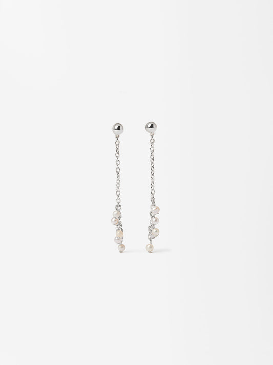 Long Pearls Earrings