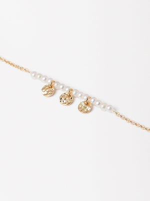 Bracelet With Pearls And Medals