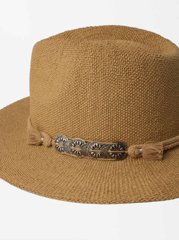 Straw-Effect Hat