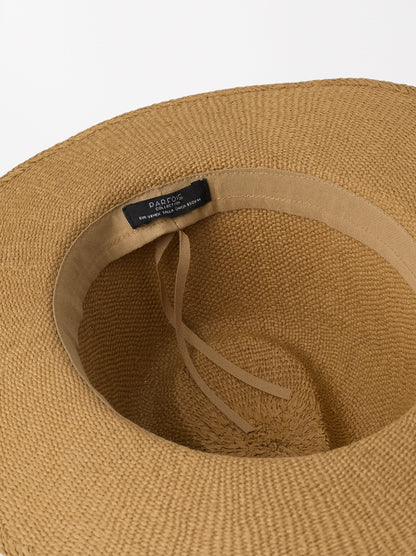 Straw-Effect Hat