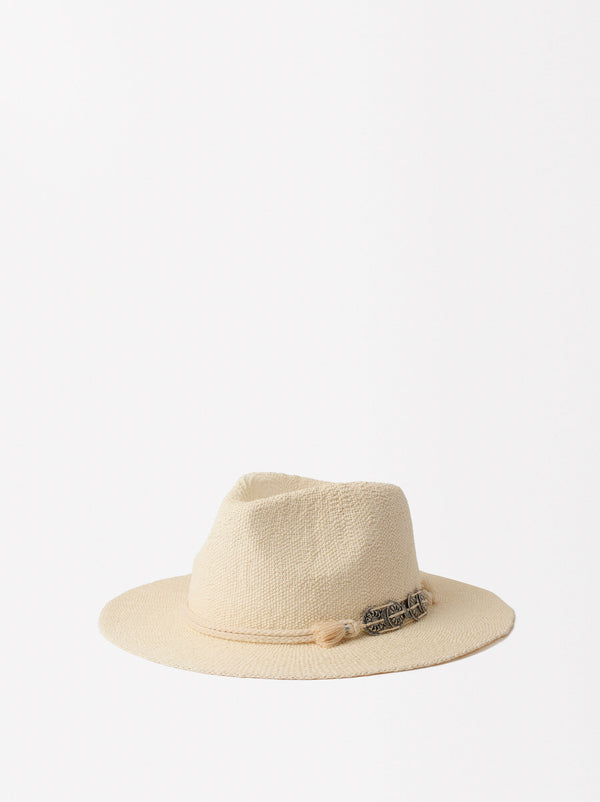 Straw-Effect Hat