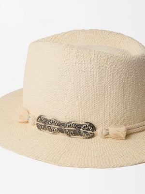Straw-Effect Hat