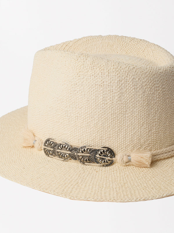 Straw-Effect Hat