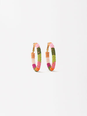 Beaded Hoop Earrings