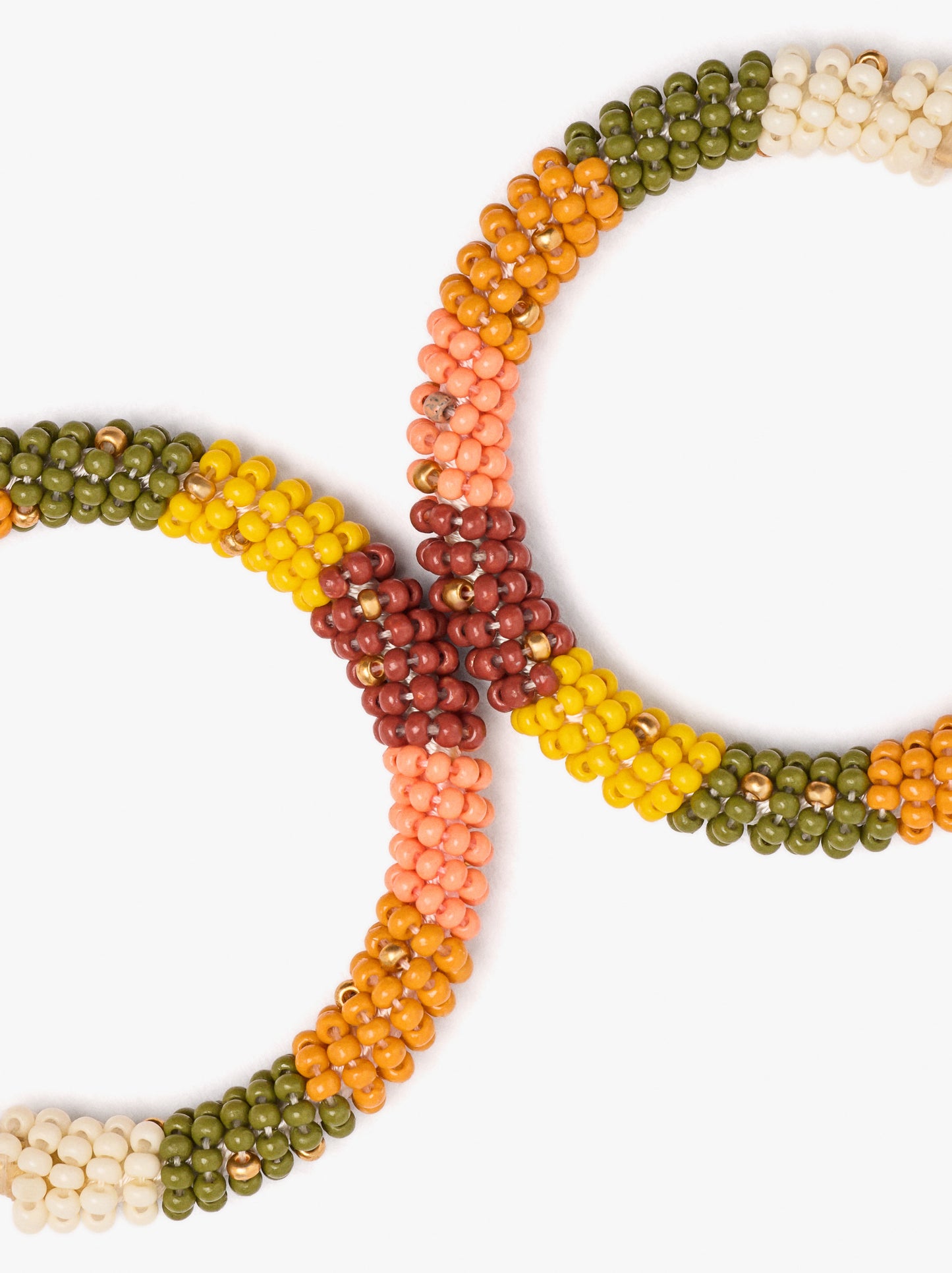 Hoop Earrings With Multicolor Beads