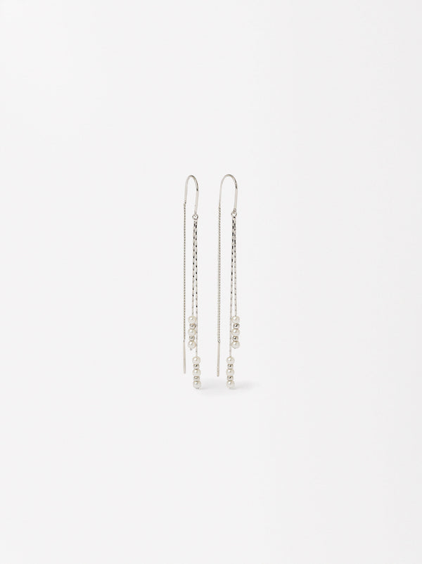 Long Pearl Earrings