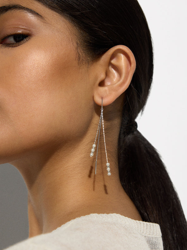 Long Pearl Earrings