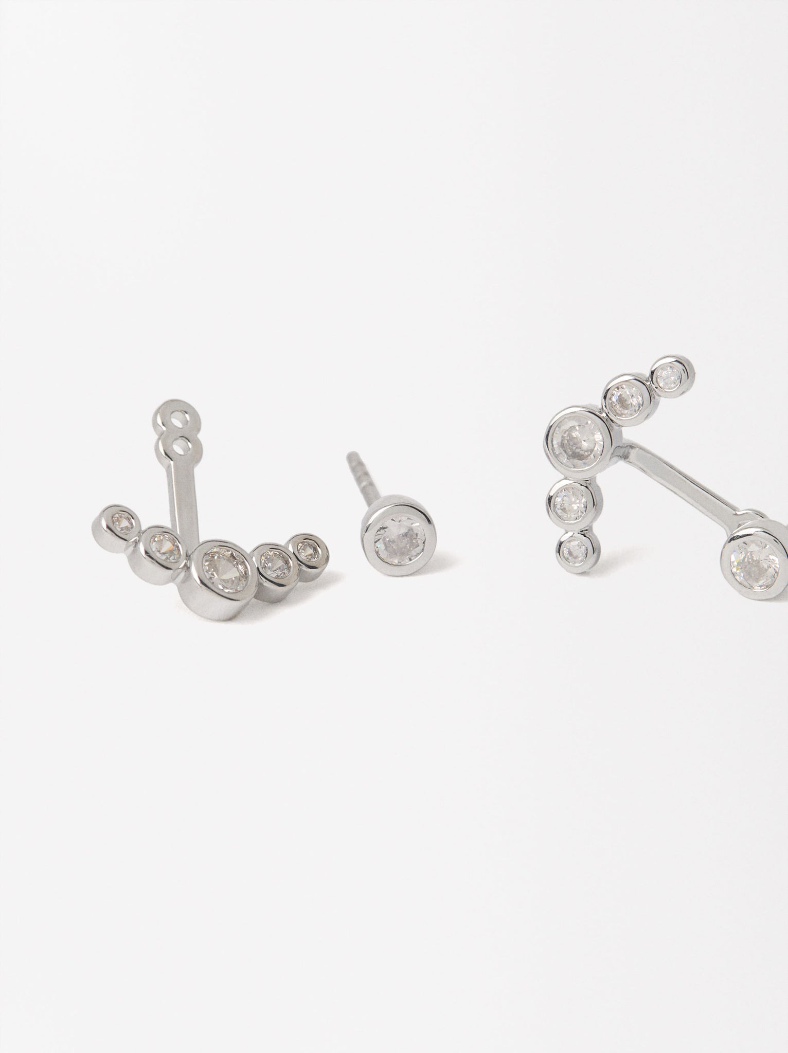 Short Earrings With Zirconias