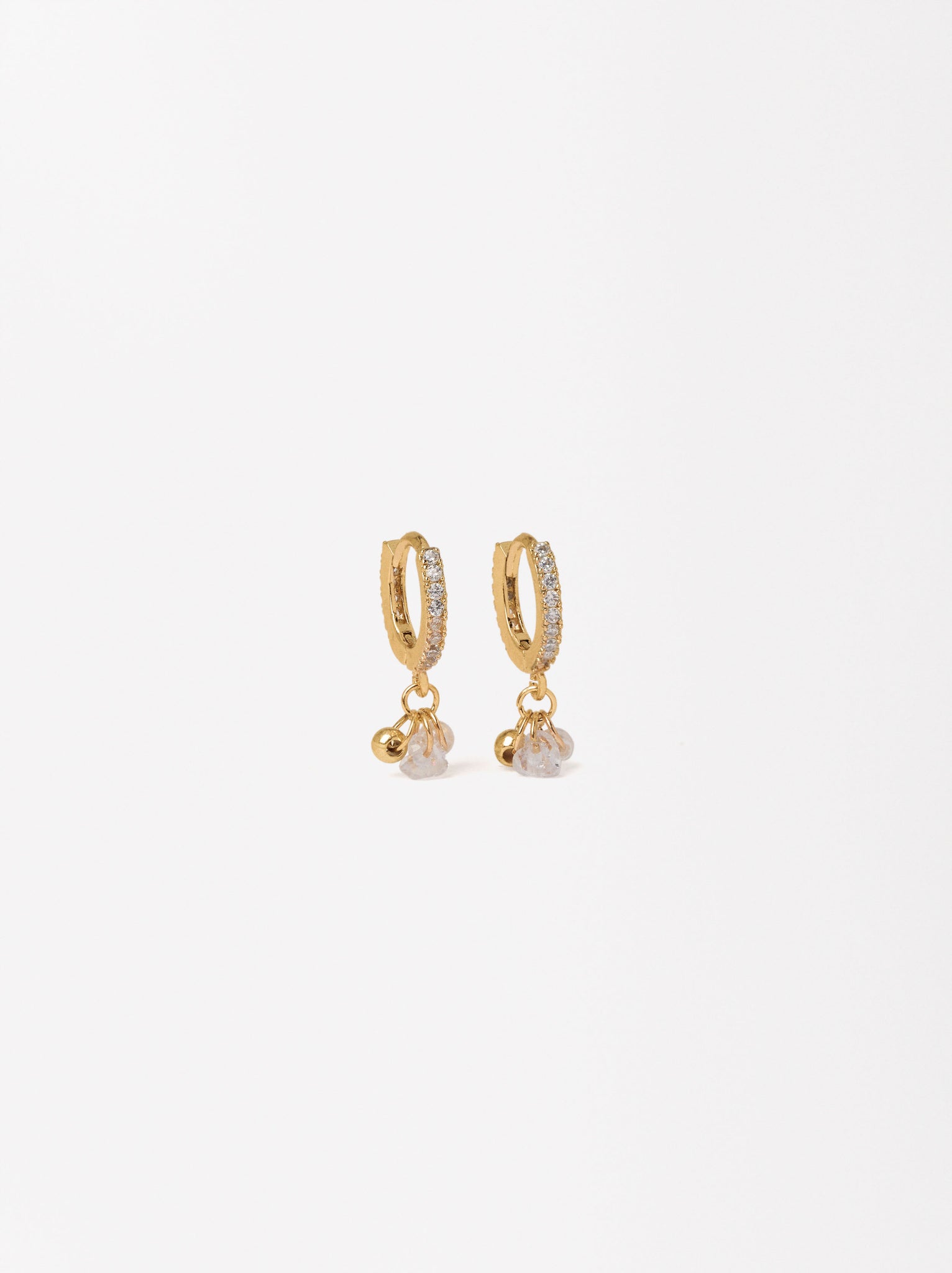 Hoop Earrings With Zirconia