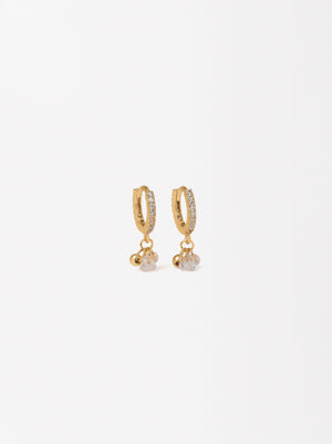 Hoop Earrings With Zirconia