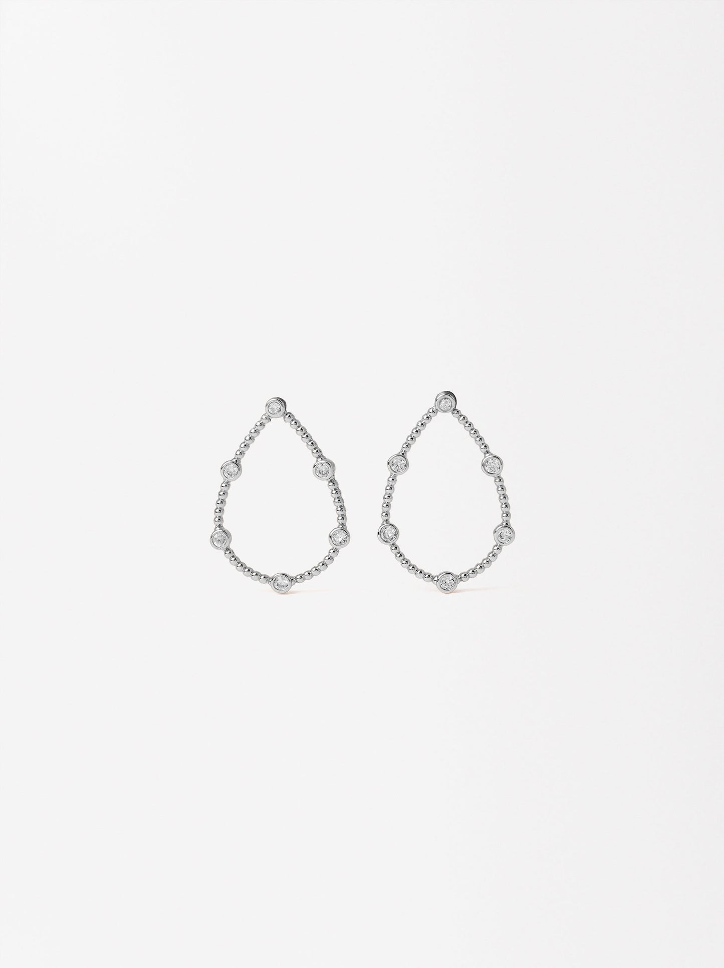 Oval Earrings With Zirconias