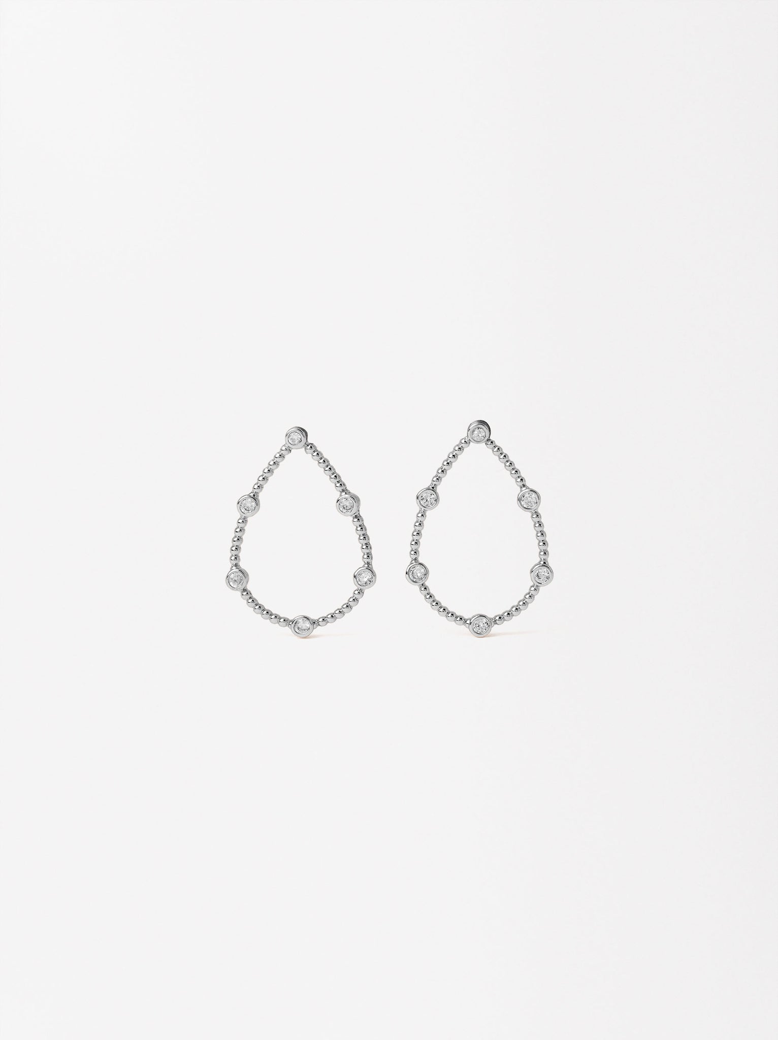 Oval Earrings With Zirconias