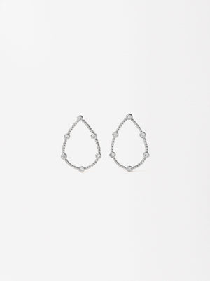 Oval Earrings With Zirconias