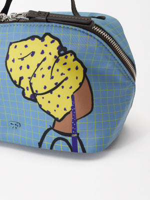 Printed Nylon Toiletry Bag