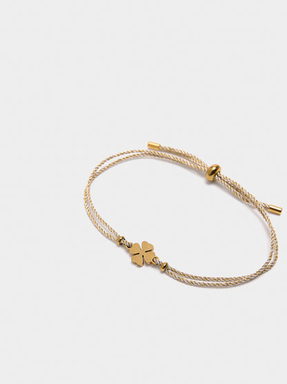 Adjustable Bracelet With Charm - Stainless Steel