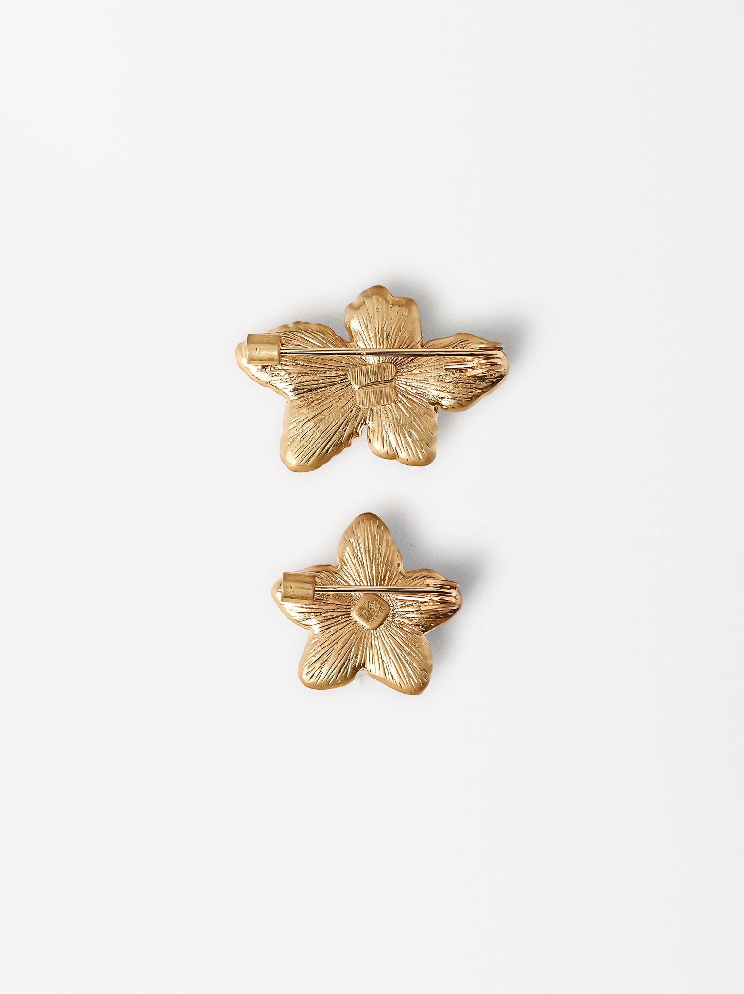 Set Of Brooches With Flowers